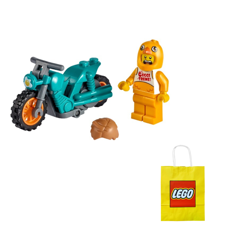 Конструктор LEGO City "Симпатичный цыпленок: Трюковый мотоцикл" (60310) - Boxette Shop